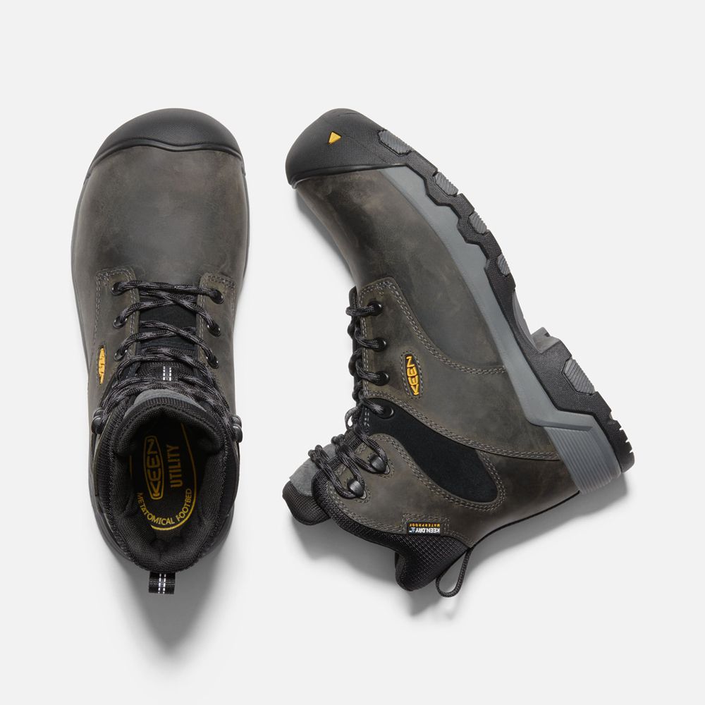 Botte de Travail Keen Femme Noir | Helena 6\" Waterproof (Composite Toe) | YIOME-0289